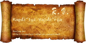 Ragályi Valéria névjegykártya