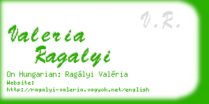 valeria ragalyi business card