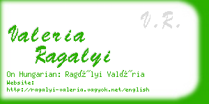 valeria ragalyi business card